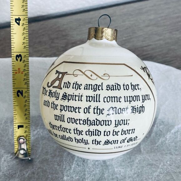 Hallmark The Annunciation Virgin Mary Vintage Christmas Ball Ornament - Picture 4 of 4